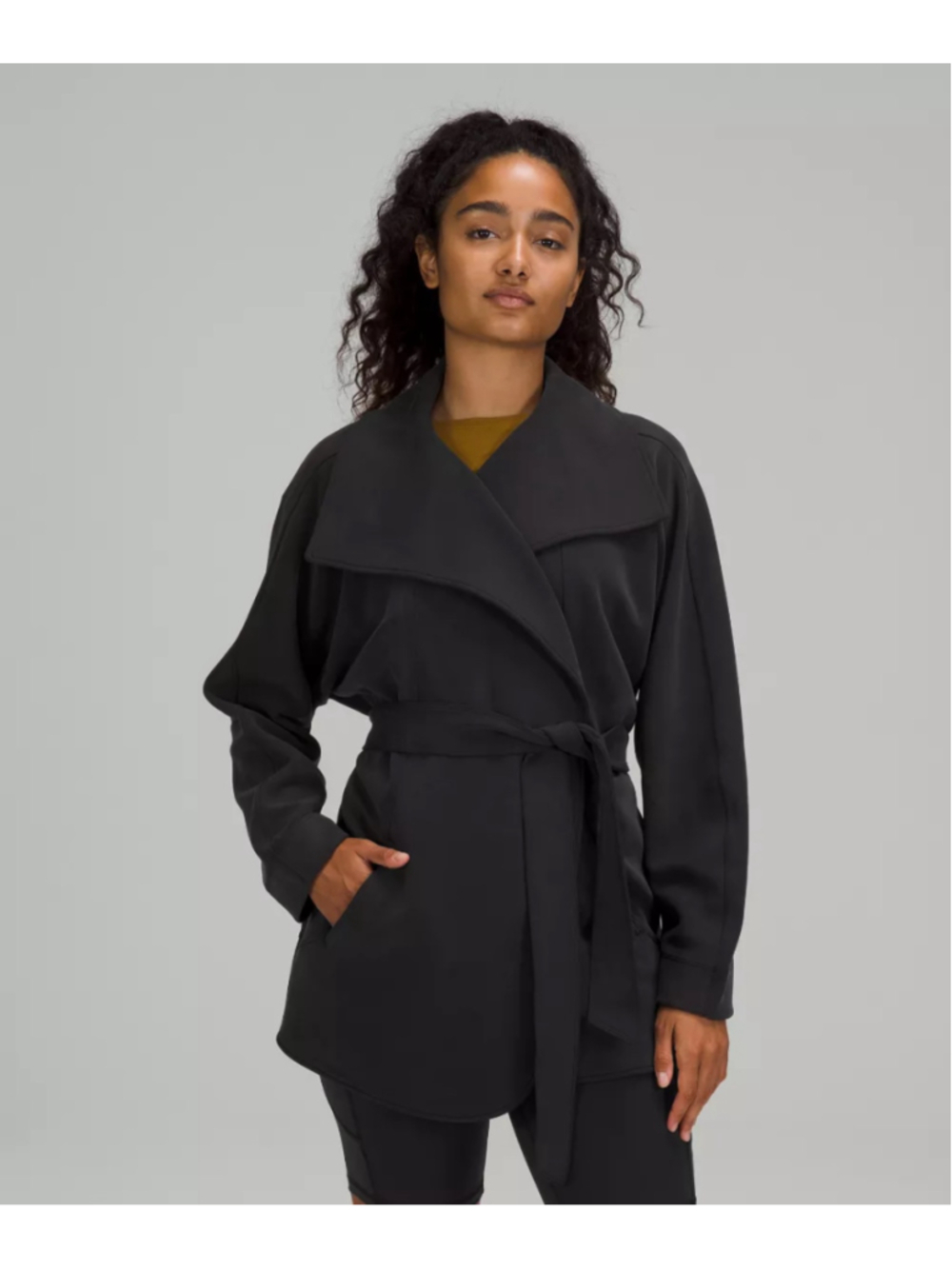 Lululemon Softstreme Belted Wrap Black Size M/L
